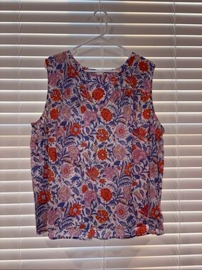 GAP Floral Tank Top in Red, Purple & White